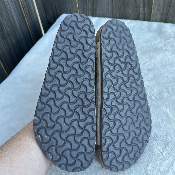 Birkenstock Arizona Suede Leather Taupe Green Two Strap Sandals Size 43 Mens 10 - Picture 11 of 11